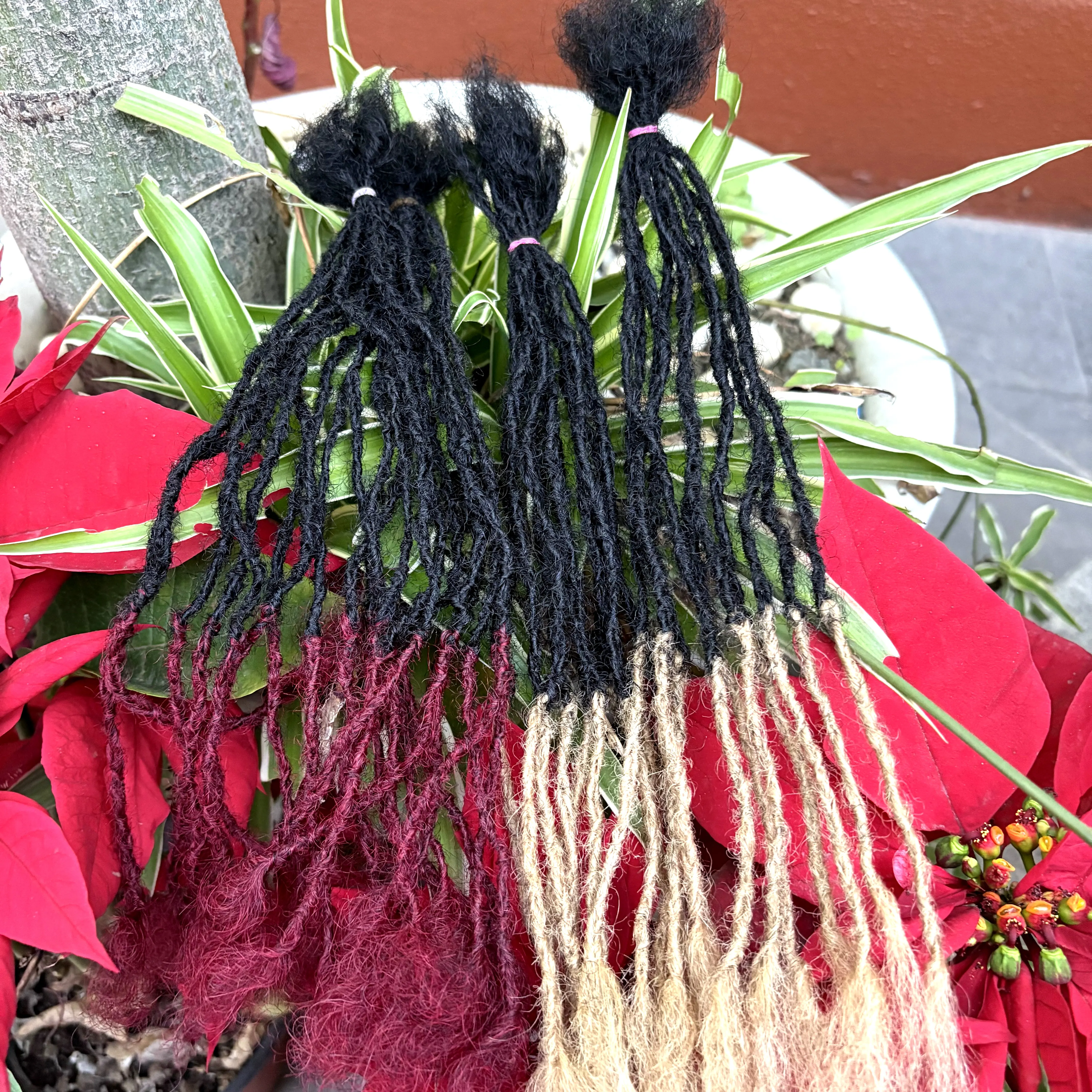 Colored 0.2cm Handmade Sisterlocks Inter Loc Extension Human Hair Permanent Micro Locs Extensions Natural Looking Soft Dreadlock