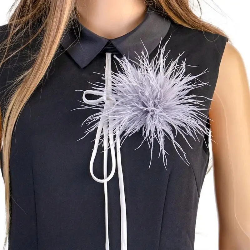 39BC Snoep Kleur Pluche Veer Applicaties voor DIY Hoed Kleding Broche Naaipatches