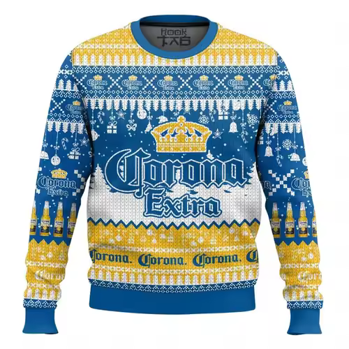 2025 New CORONA EXTRA Christmas Gift Ugly Sweater Hot Selling Merry Christmas Fashion 3D Printed Oversized O-neck Pullover shirt - Image 12