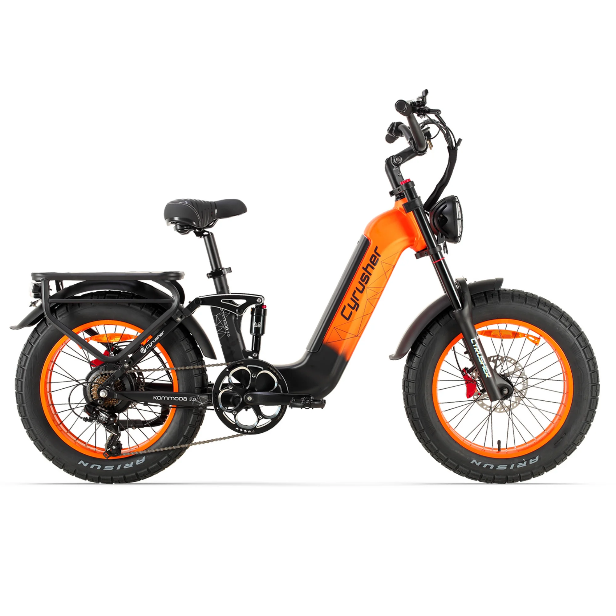 

Cyrusher Kommoda 3.0 Electric Bike 48V 20Ah Battery 110km 20"X 4"Wide Tires 25 km/h 7-Speed Torque Sensor