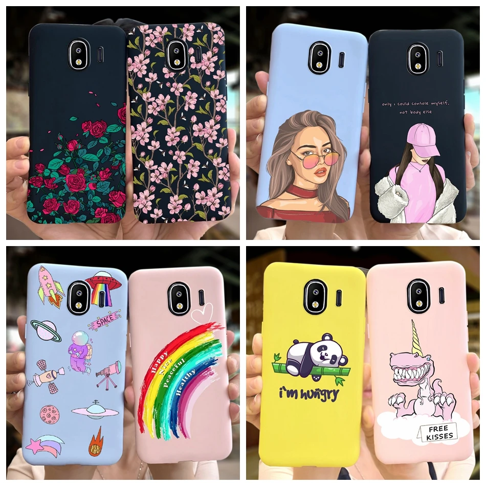 Etui na telefon Samsung Galaxy J4 2018 Lovely Painted Soft Silicone Cover For Samsung J4 Plus 2018 J4+ J415F J 4 SM-J400F