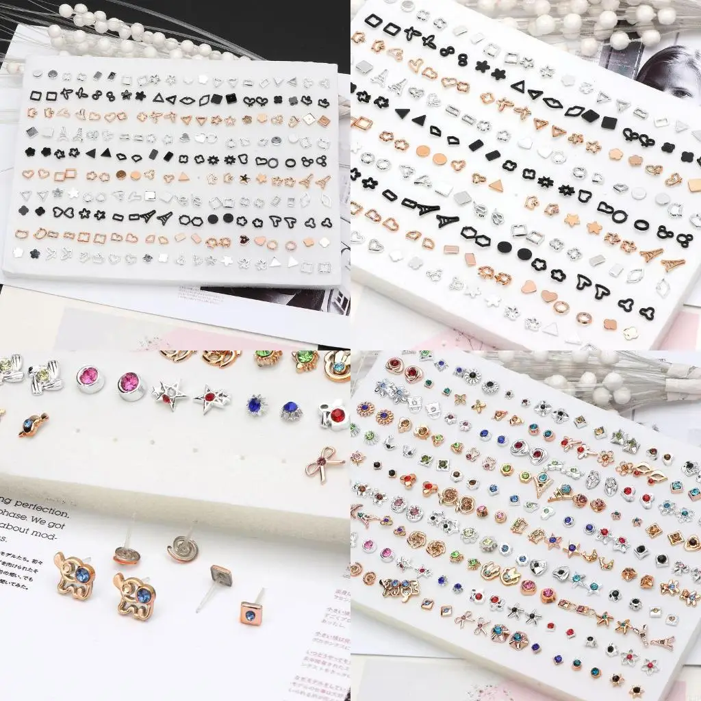 100 Pairs Assorted Styles Earrings Lot for Kids
