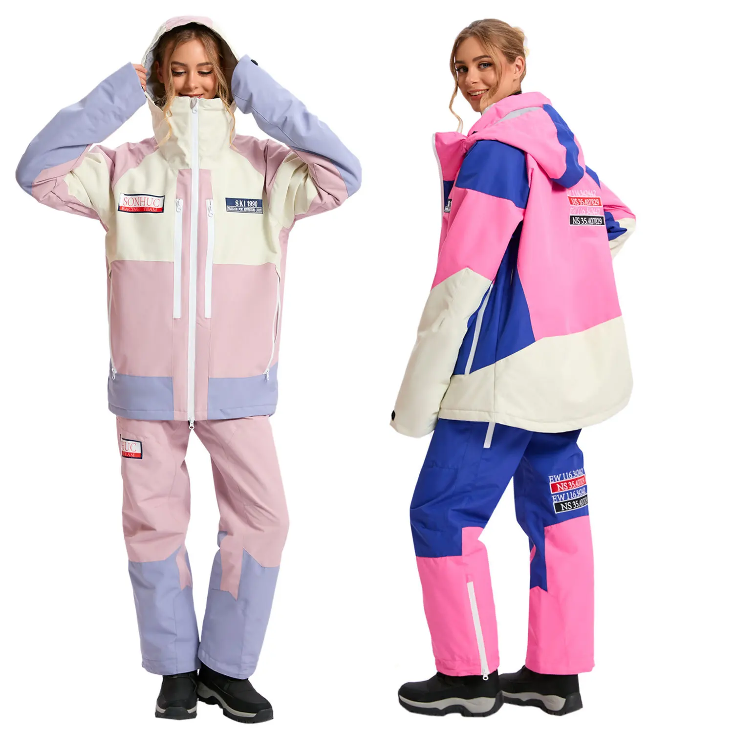 25 New Outdoor Ski Suit Men and Women Couples Single and Double Pants Thickened Windproof Waterproof Warm Ski Pants