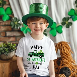Happy St. Patrick's Day Printed Kids Shirts St. Patrick's Party Boys Girls Outfit T-shirt Holidy Child Short Sleeve Tops T Shirt