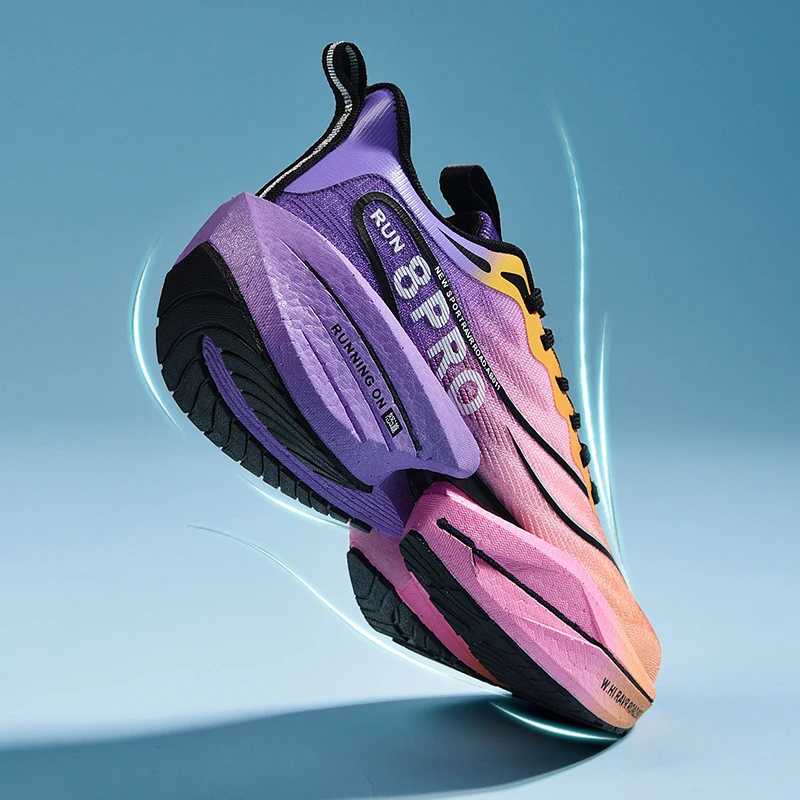 Men Running Sport Shoes Casual Marathon Carbon Plate Air Cushion Highquality Women's Comfortable Athletic Nonskid Tenis Sneakers image 3