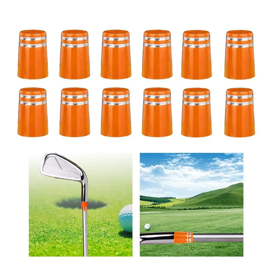 12 قطعة من حلقات حديد الجولف ذات طرف مستدق مقاس إسفين حديدي. أغطية نهاية 355 باللون الأحمر