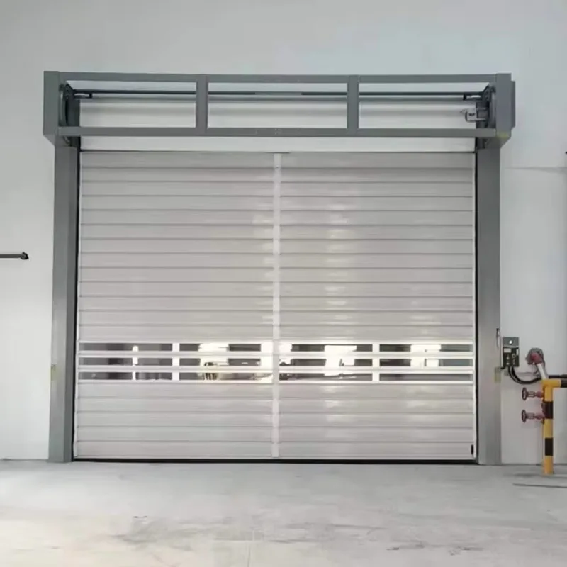 Customized Typhoon-Resistant Rigid High Speed Door Aluminum With Insulation High-speed Industrial Doors