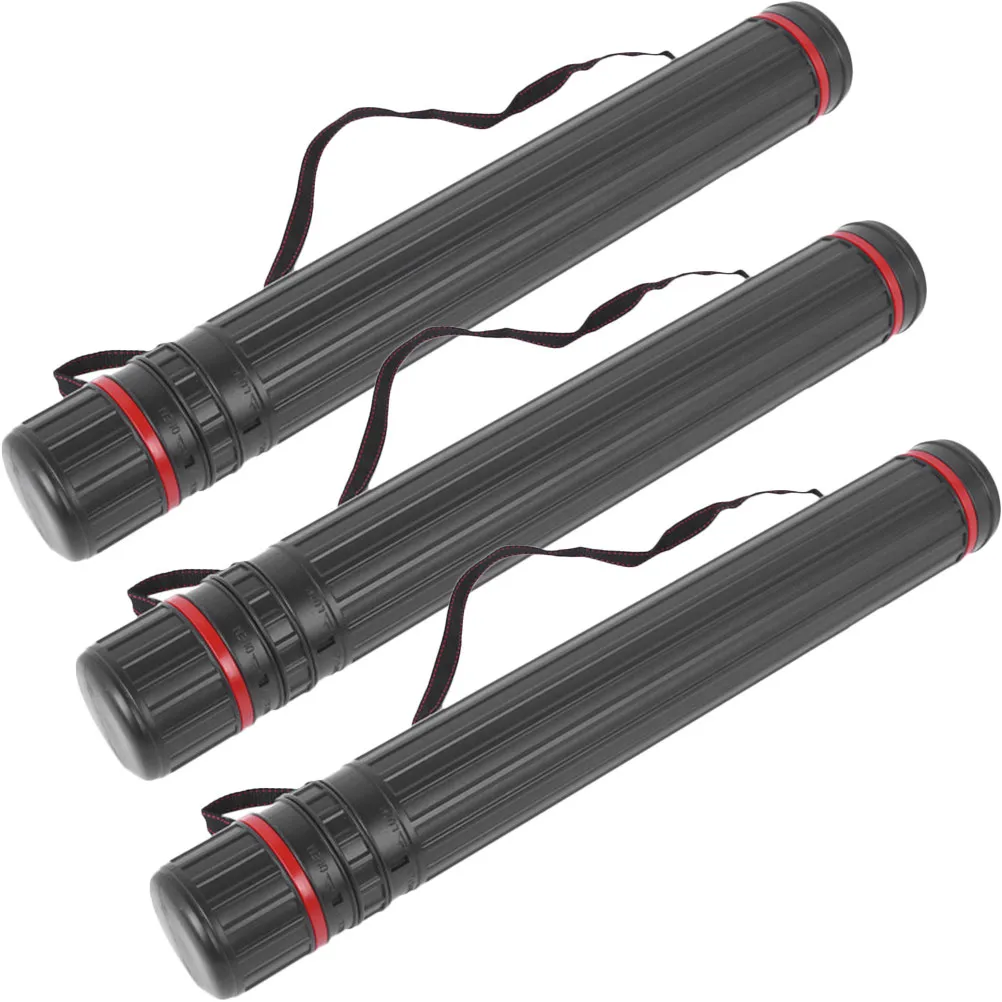 3Pcs Extendable Poster Tube Portable Adjustable Storage Tube Strap Carrying Case Perfect for Artwork Plans Drawings Mailing