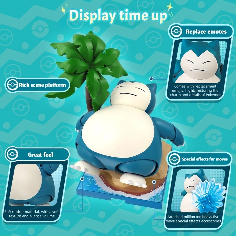 BLOKEES 포켓몬 조립 장난감 빌딩 블록 모델 장식품 Snorlax Scyther Cinderace Lucario Meowscarada 컬렉션 선물