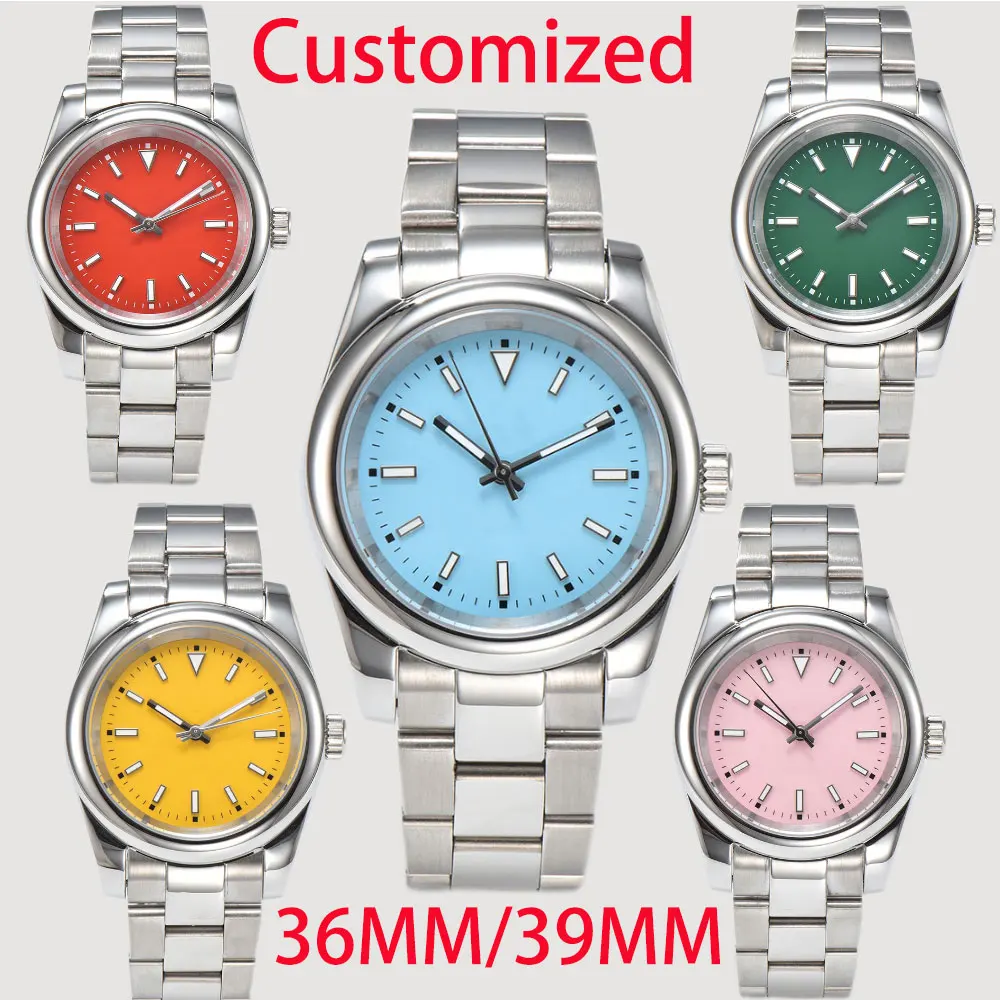 36mm/39mm Watche Men\'s/Women\'s Watch Custom logo NH35 Automatic Movement sapphire glass Luminous Dial Watch for Men Watches