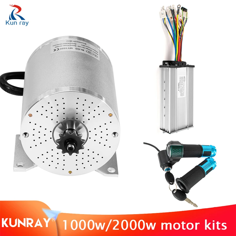 

Kunray 1000W 36v 3 Speed Throttle for 3000W 72V E-bike DC Motor Brushless Motor 48V 2000W Conversion Kits for Scooters Go-Karts