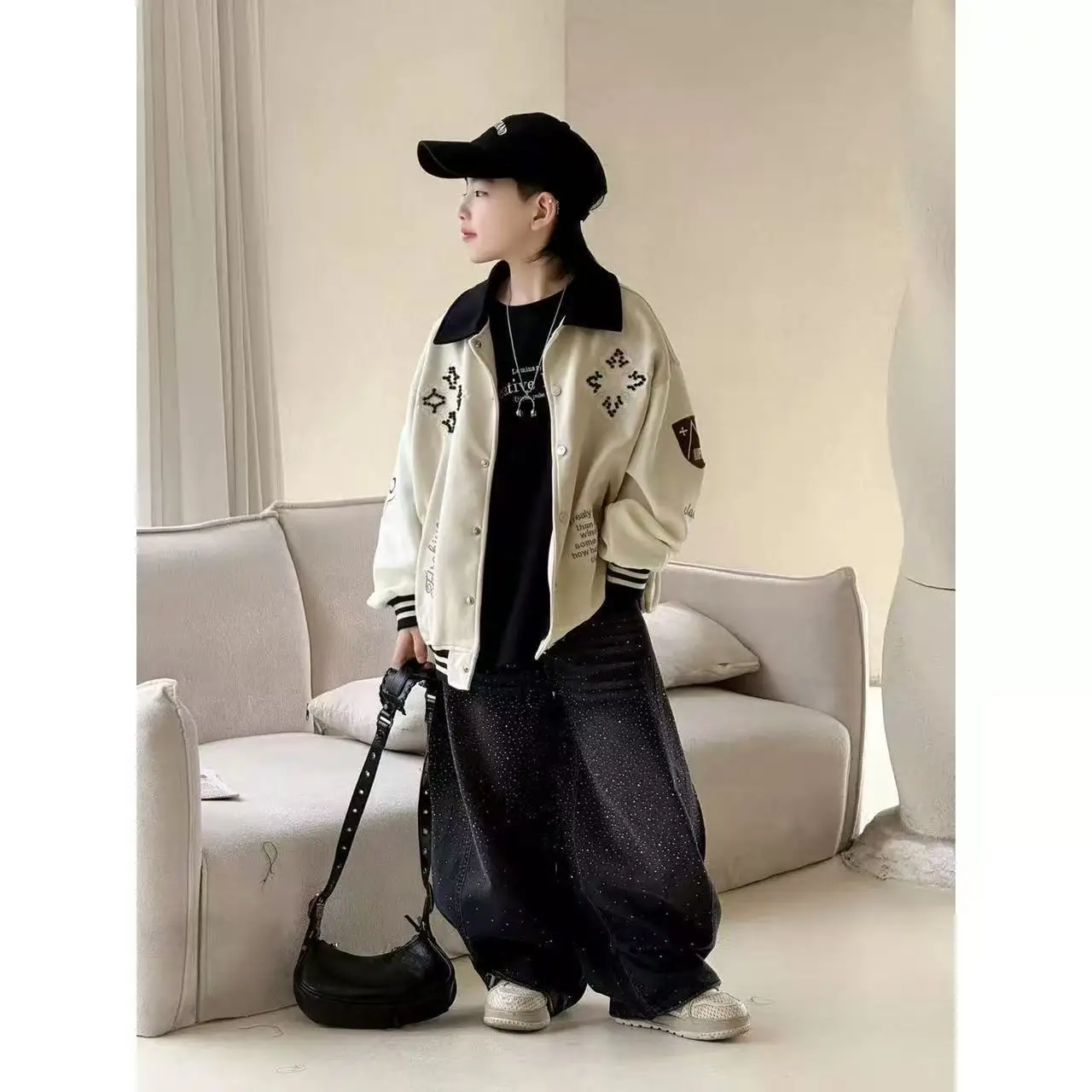 Boys' Baseball Jacket 2026 Spring And Autumn New Product Stylish Versatile Jacket Casual Loose And Cool