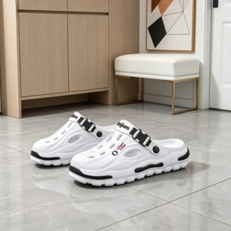 Zuecos de playa de verano para hombre, zapatillas suaves de EVA, sandalias para exteriores, sandalias de moda para hombre, zapatos informales para jardín, zapatillas de playa para hombre y mujer