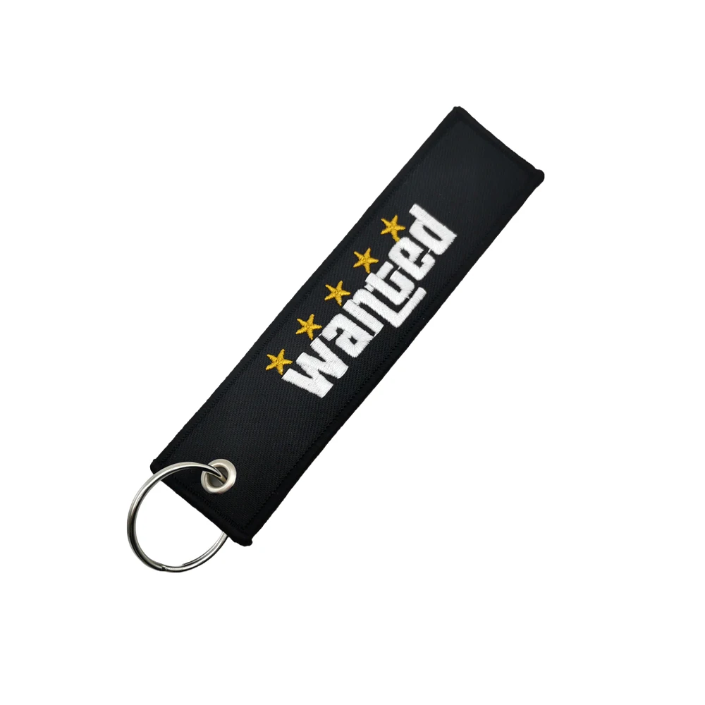 JDM Racing Japan Schlüsselanhänger aus besticktem Nylongewebe mit fünf Sternen, Schlüsselanhänger mit Stahlfederclip, Schlüsselband, Schlüsselanhänger-Zubehör