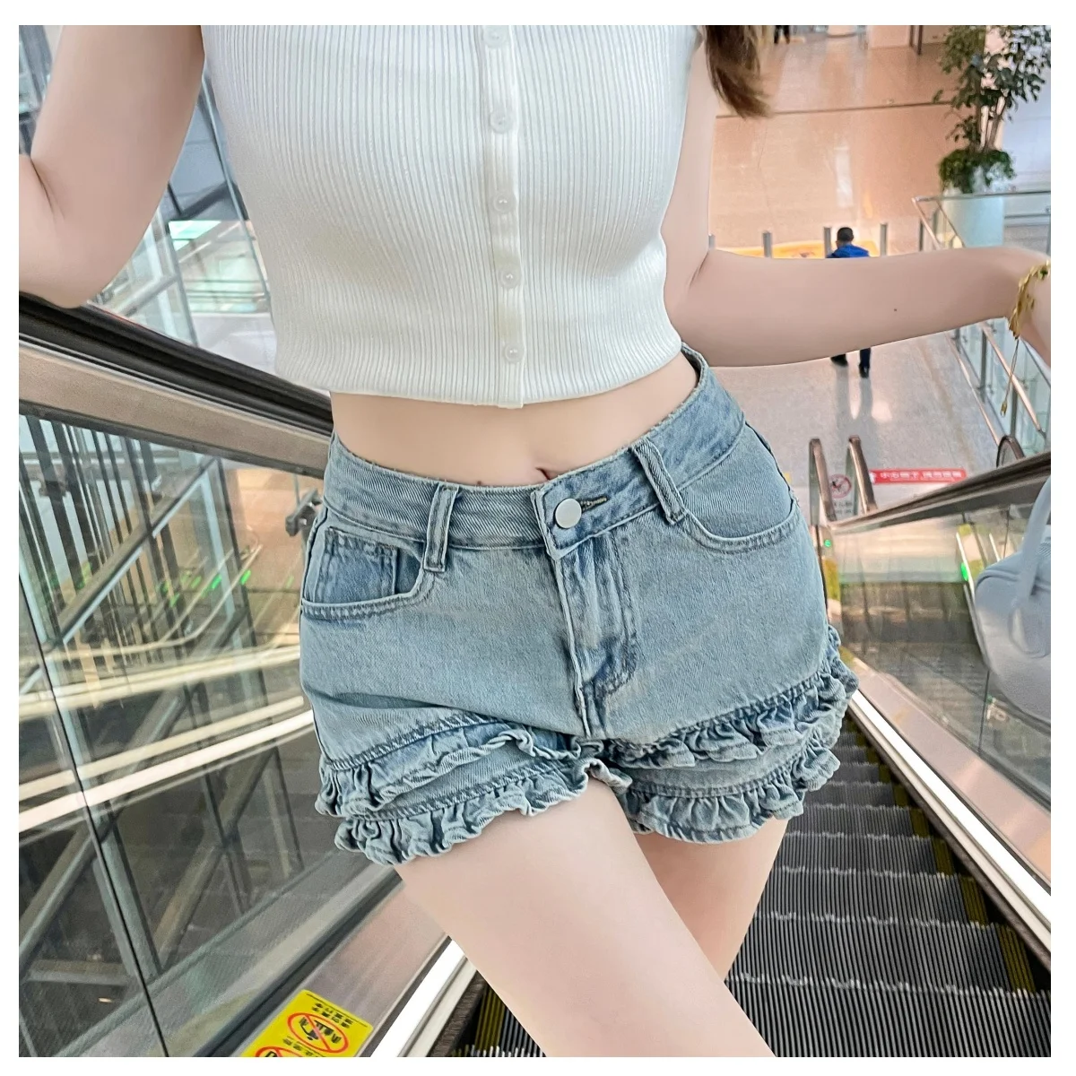 Women's Jean Shorts Summer A-line High-Waisted Fashion Casual Blue Denim Shorts Hot Girl Style Vintage Designer Hot Pants New
