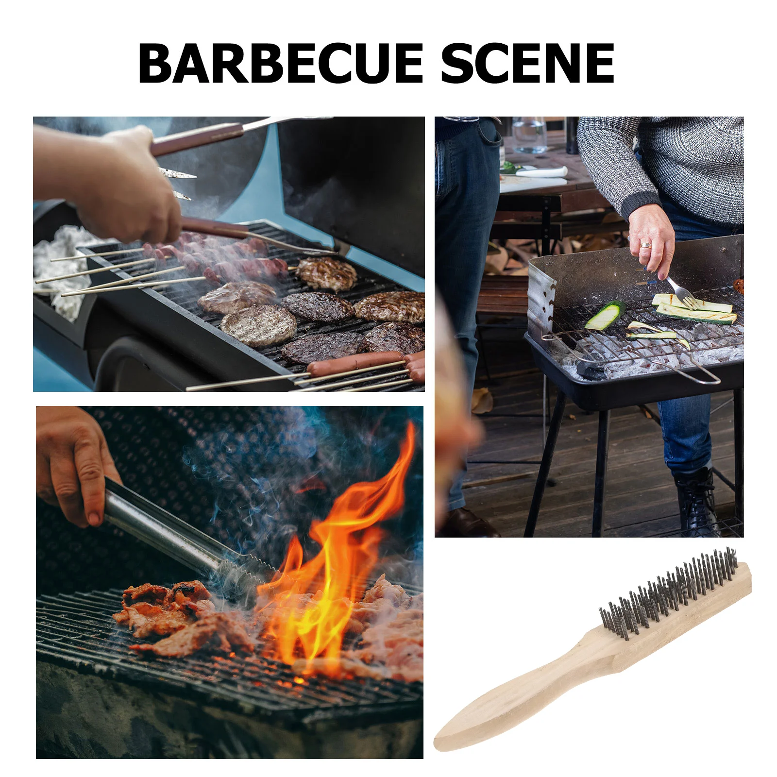 Cleaning Brush Bbq Cleaning Tool Thick Bbq Brush Heavy Duty Grill Scrubber Grill Rack Brush Grilled Rack Brush Bbq Accessory Too