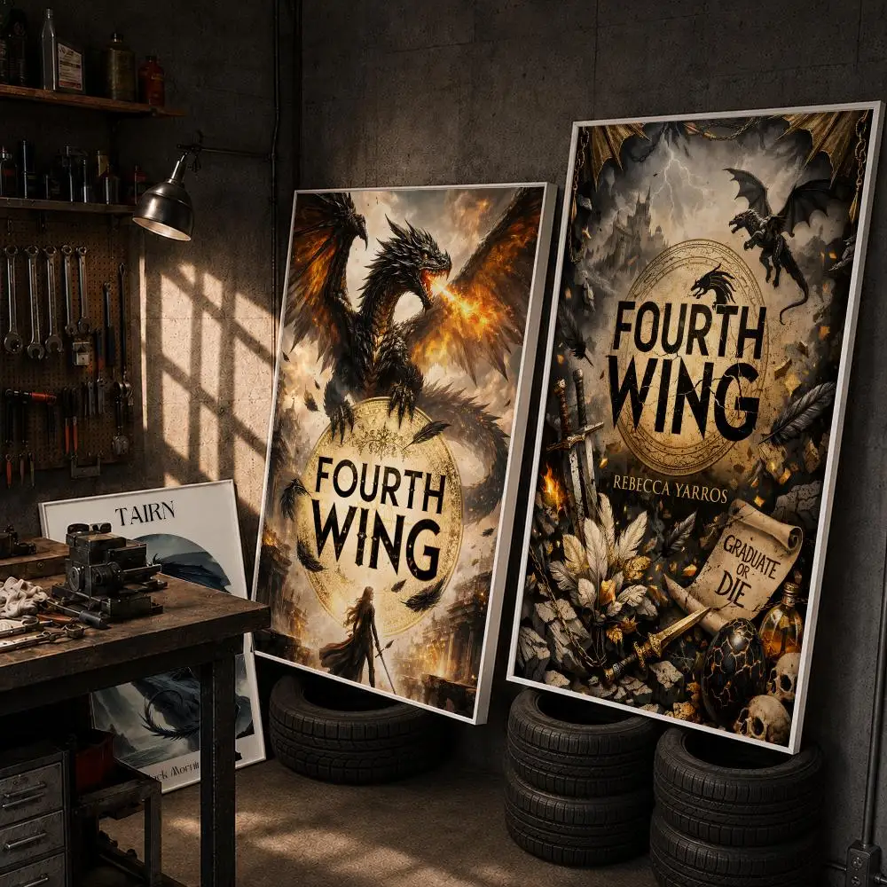 1pc Fourth W-Wing Dragon Poster HD Wall Art Home Decor Waterproof Print Bedroom Garage Party Gift