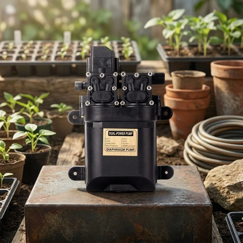 12V Electric Sprayer Pump for Precision Application of Clean Water Soaps Fertilizers and Approved Pest Treatments Outdoors