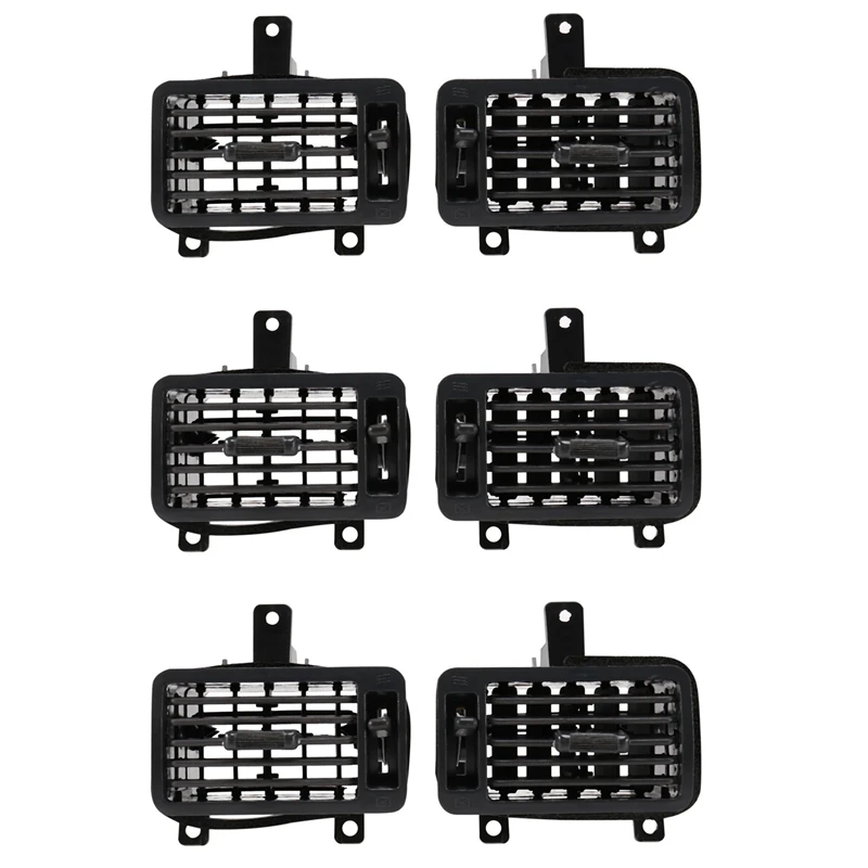 

6Pcs Black Left+Right Dashboard Air Vent Outlet Panel Fit For Mitsubishi Pajero Shogun Montero V31 V32 V33 1999-2016