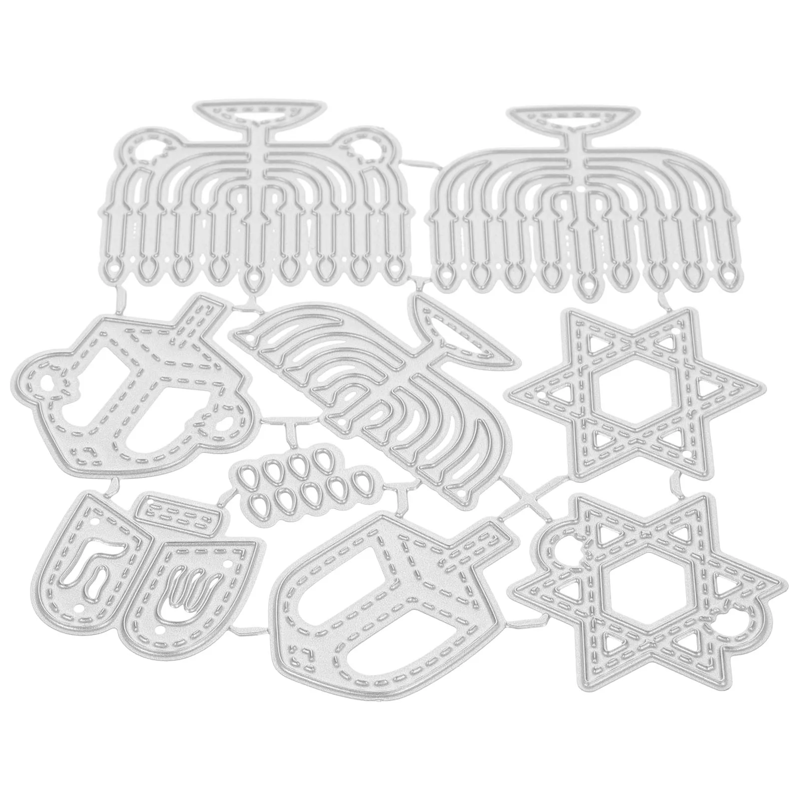 

Creative Hanukkah Metal Cutting Dies Scrapbooking Card Making Reusable Durable Carbon Steel Easy to Use Happy Hanukkah Craft