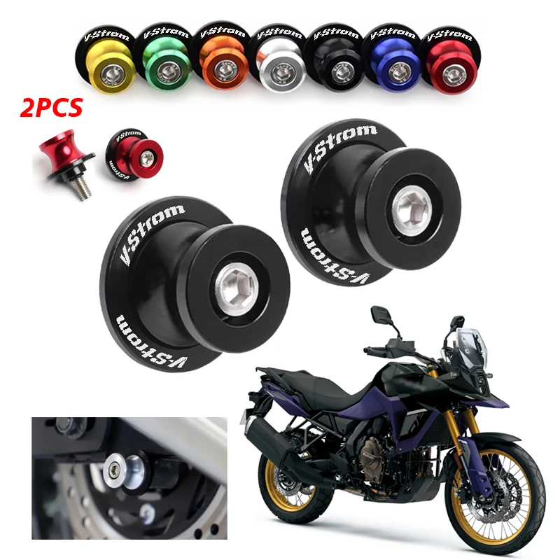 For SUZUKI V-Strom 650 DL 250 650 1000 1050 VStrom 800DE 800 DE Motorcycle 6/8/10MM Swingarm Spools Rear Stand Screws Sliders