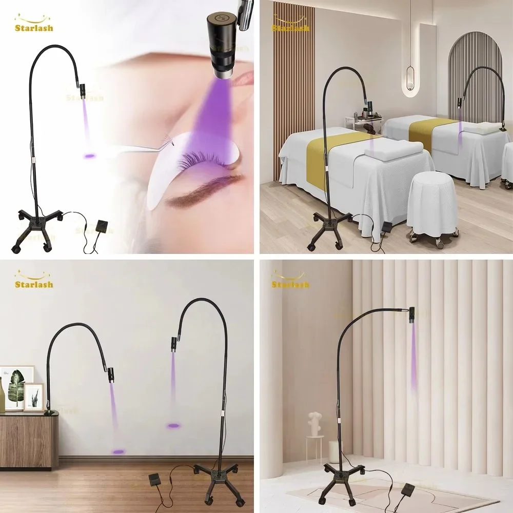 2-in-1 6W 405nm UV LED Lamp for Lash Extensions, with Wheels & Clips