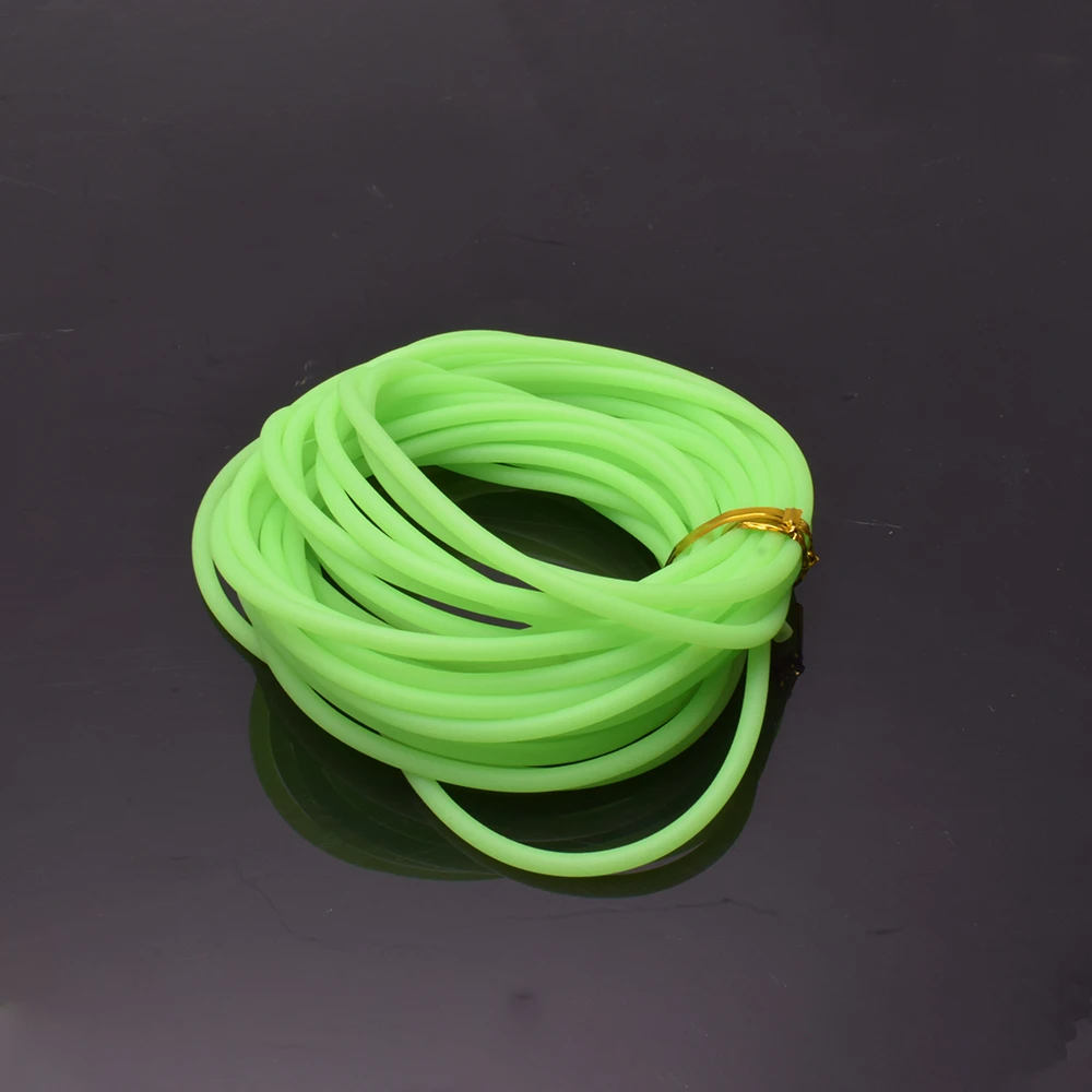 عبوة واحدة/متوهجة لصيد الأسماك بطول 1 متر في الأنبوب الداكن، وأنبوب خط صيد من السيليكون، وغطاء خط صيد كبير مضاد للعض #4