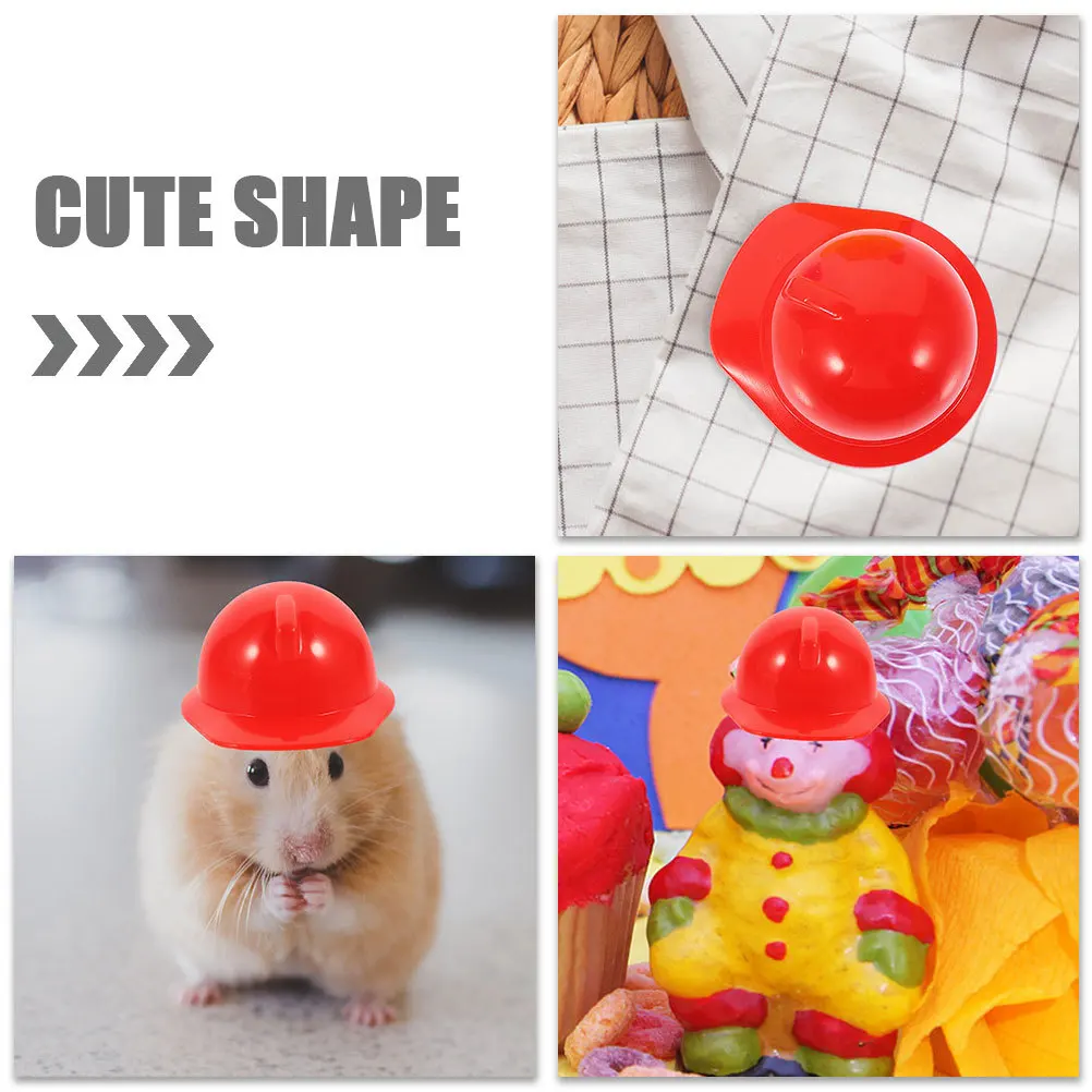 40 stuks mini-constructiehoed set schattige harde hoeden voor huisdier vogel kip kostuum wijnfles dop ambachtelijke feestartikelen miniatuurhelmen