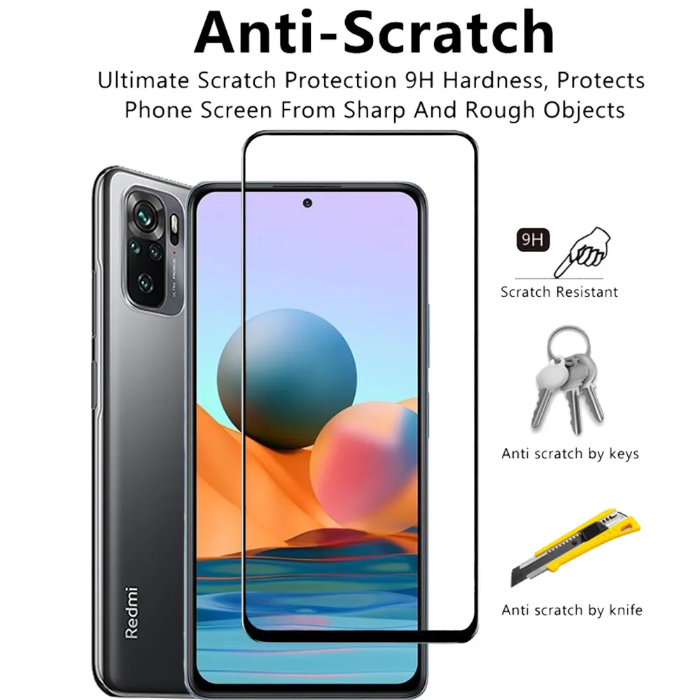 Pelicula, Front Tempered Glass For Xiaomi Redmi Note 10 11 12 13 Pro 5G Screen Protectors Redmi Note 12S 11S 10S cristal templado Note10 S protector pantalla Note11 verre trempé Redmi Note12 Pro Plus Camera Lens Film