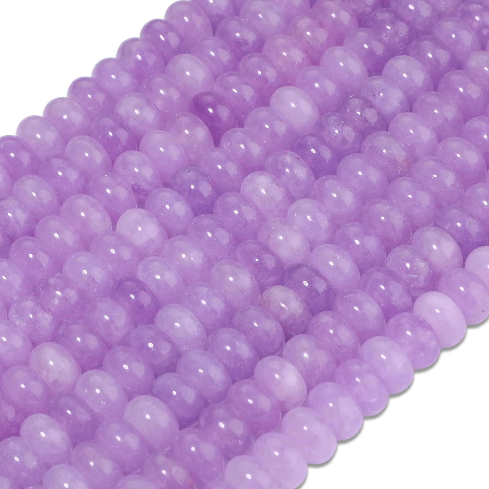 10x6mm Rondelle Natural Stone Purple Angelite Beads Abacus Spacer Beads for Jewelry Making Diy Bracelets Earrings Accessories