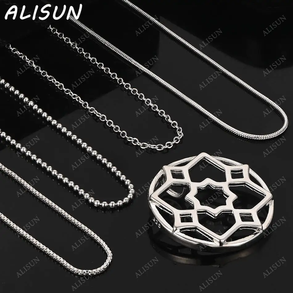 

ALISUN 40-75cm 925 Sterling Silver Design Pendant Necklace For Women Men Anniversary Gift Popular Wild Fashion Romantic Jewelry