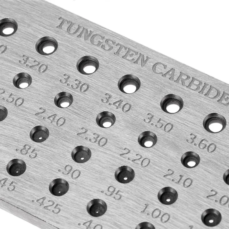 0.26-9.0mm Round Shape Tungsten Carbide Wire Drawplate Stainless Steel Drawing Plate Essential Jewelry Making Tool