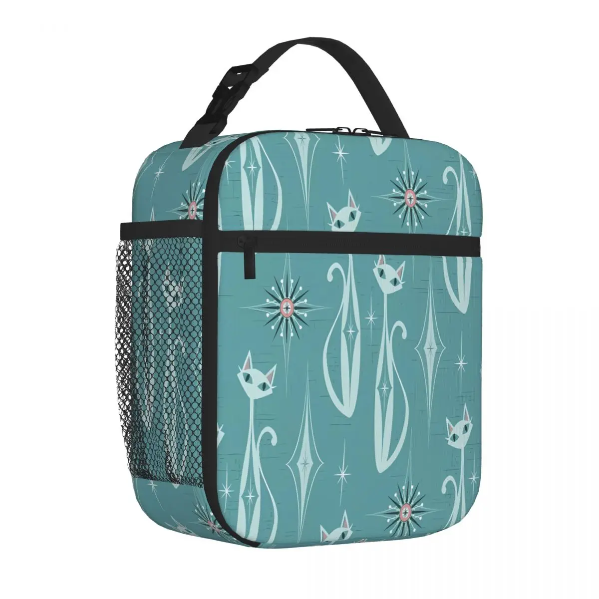 Bestselling Starburst Diamond Cats Waterproof Surface Snack Bag School Break Time Cooler Tote
