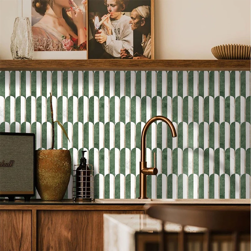 5/10pcs 3D Self Adhesive Waterproof Peel and Stick Wall Tile Stickers Panels Wallpaper Sticker For Bathroom Fireplace Decorative