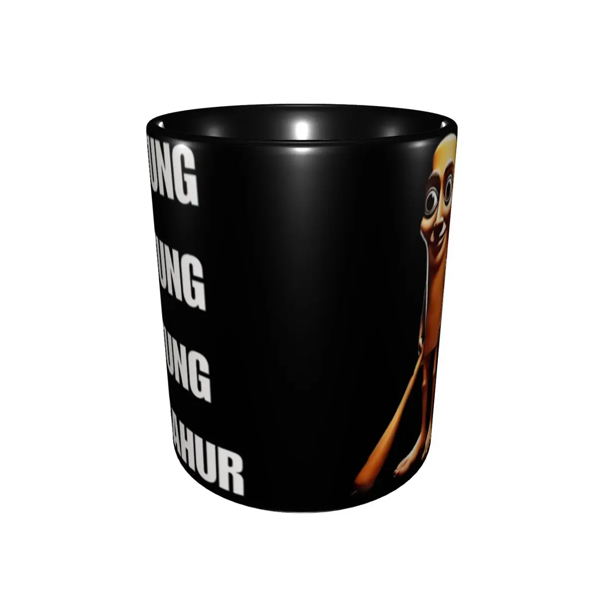 Tung Tung Tung Sahur Funny Ramadan Meme Mug Cute Italian Brainrot Tea Cup Gifts For Women Men - view 2