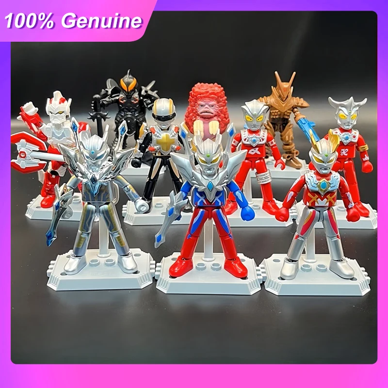

100%Genuine Blokees Ultraman Blockman Star Edition Series 8 Blind Box Action Figures Luminescence Desktop Ornament Collection