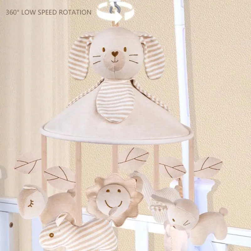 صندوق موسيقي كرتوني لعبة متنقلة للأطفال لعربة الأطفال قلادة معلقة مع ألحان مهدئة ولعبة تحفيز بصري 24BE #1