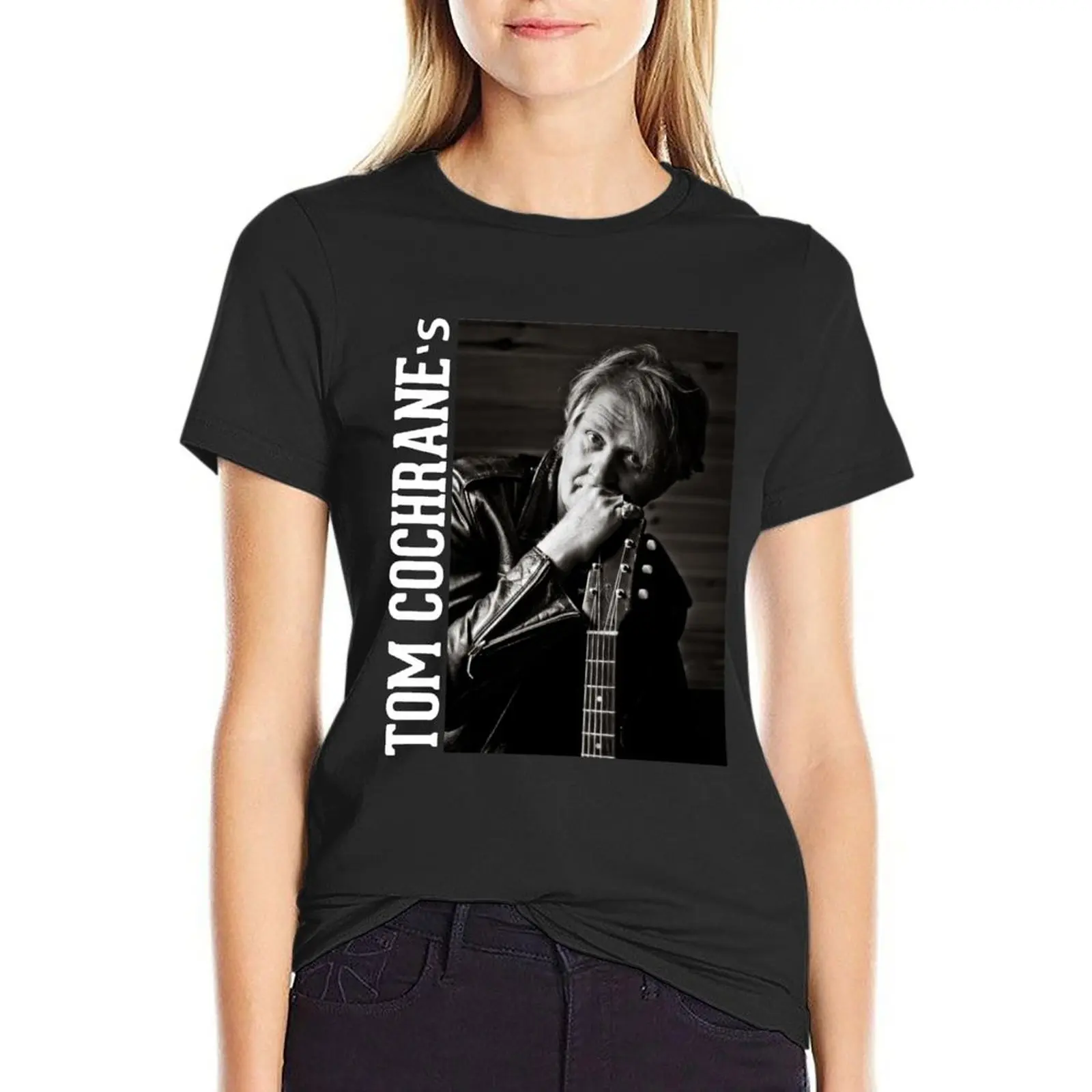 

adm49 Poster Tour Tom Cochrane T-Shirt summer clothes plus size tops female tees black t shirts for Women