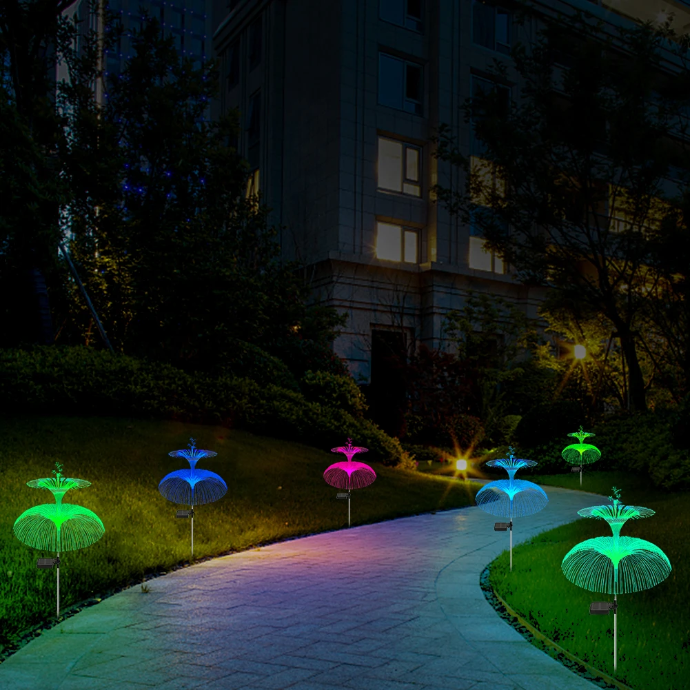 Zonne-Energie Led Licht Buiten Waterdicht Tuin Zonlicht Aangedreven Landschap Licht Kwallen Lamp Tuinverlichting Decor Solar Gazon Lamp