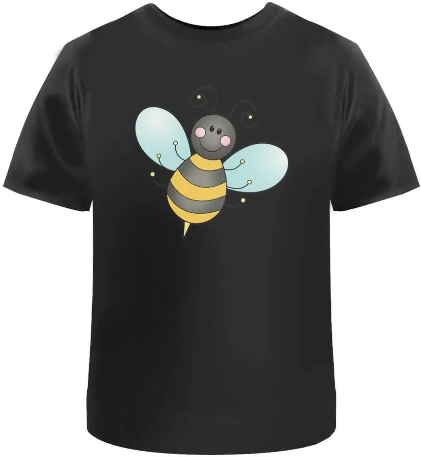 Happy Bumble Bee' Men's Cotton T-Shirts, Tees High Quality 100%Cotton Short Sleeve