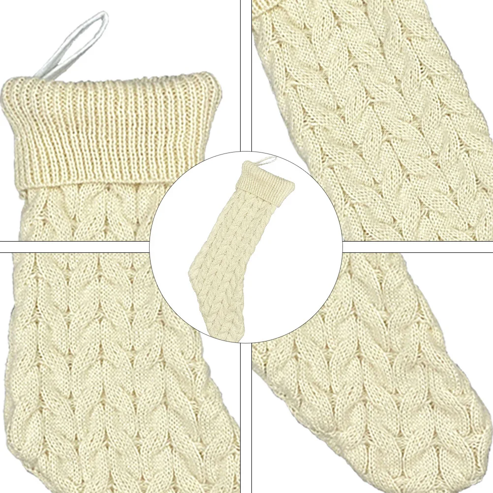 

1pc Gift Bag Premium Felt Christmas Stocking Cute Candy Bag For Kids Xmas Treat Hanging Decoration Party Favor Tree Pendant