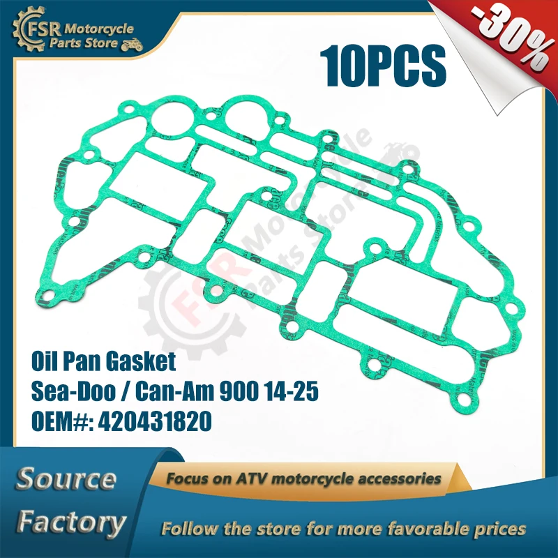 

10PCS Oil Pan Gasket,Fits Sea-Doo GTI GTS Spark /Can-Am Maverick X3 900 2014-2025,P/N:420431820,Jet Ski & Quad Parts