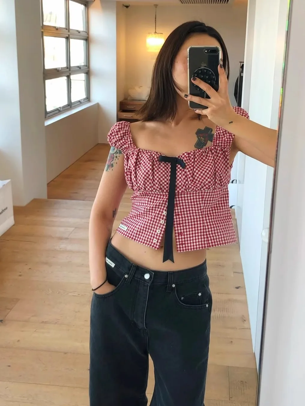 

Sweet Smoid Overdue Air Girl Bubble Sve irt with Detachable Sa oulder Bared ort Top Casual Sle Slim Fit Cotton