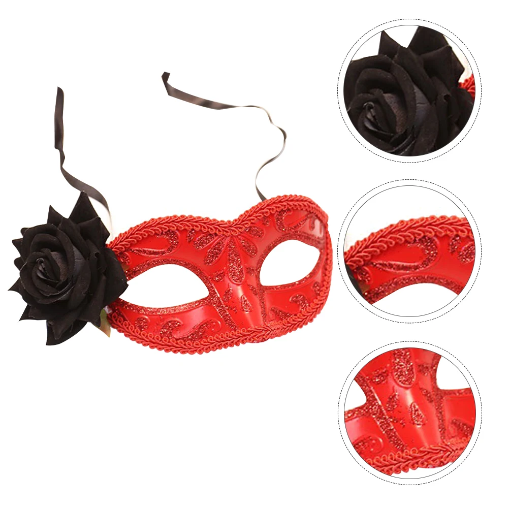 

Party Half Face Mask Masks Delicate Half-face Rose Fashion Masquerade Child Dancing