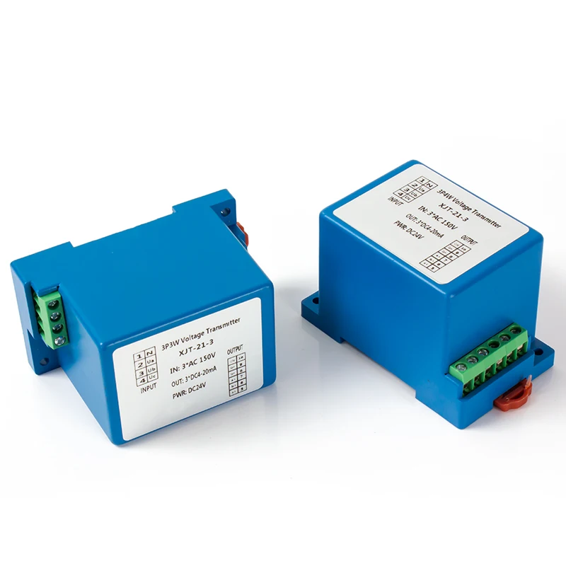 

3 Phase 3 Wire Voltage Transmitter 0-500v 0-220v 0-380V to 4-20mA 0-10V RS485 3 Phase 4 Wire Voltage Transducer Transmitter