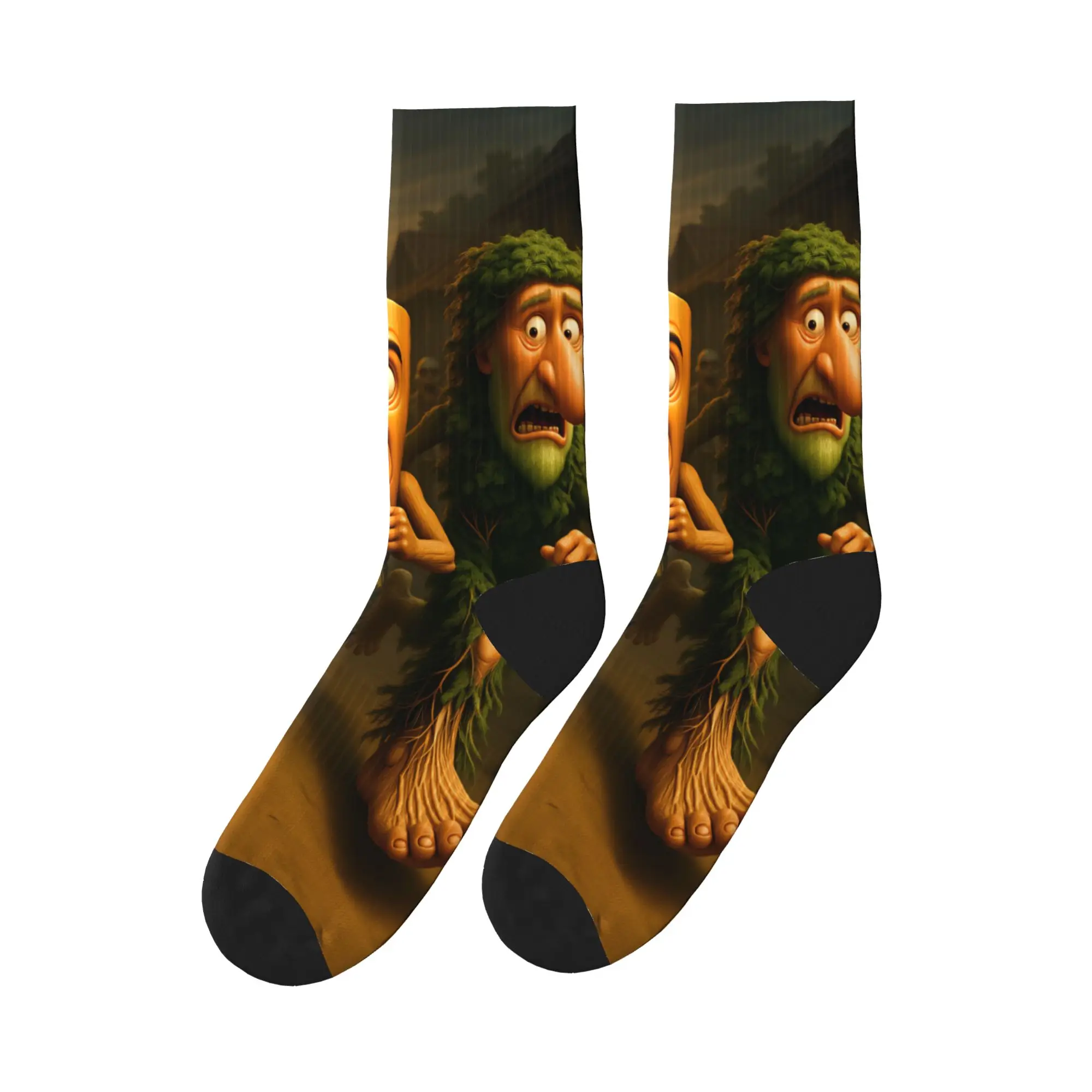 

Tung Tung Sahur Funny Horro Meme Socks Harajuku Stockings Men Warm Soft Cycling Socks Autumn Custom Non Skid Socks