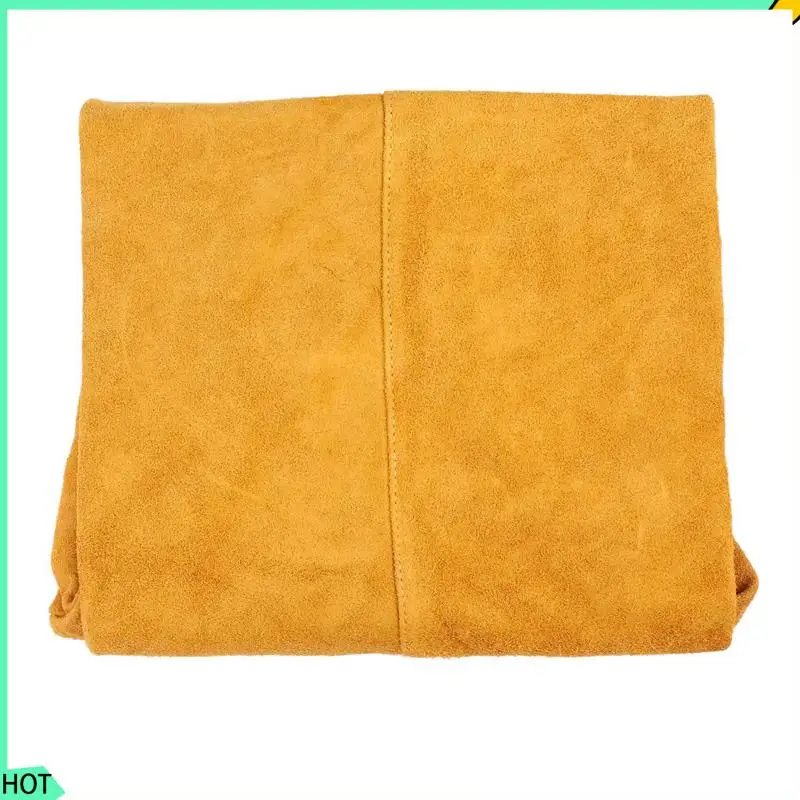 AWAH 5Pcs 120Cm Welding Apron Flame Retardant Long Sleeve Welder Protective Clothing Split Leather Fire-Resistant