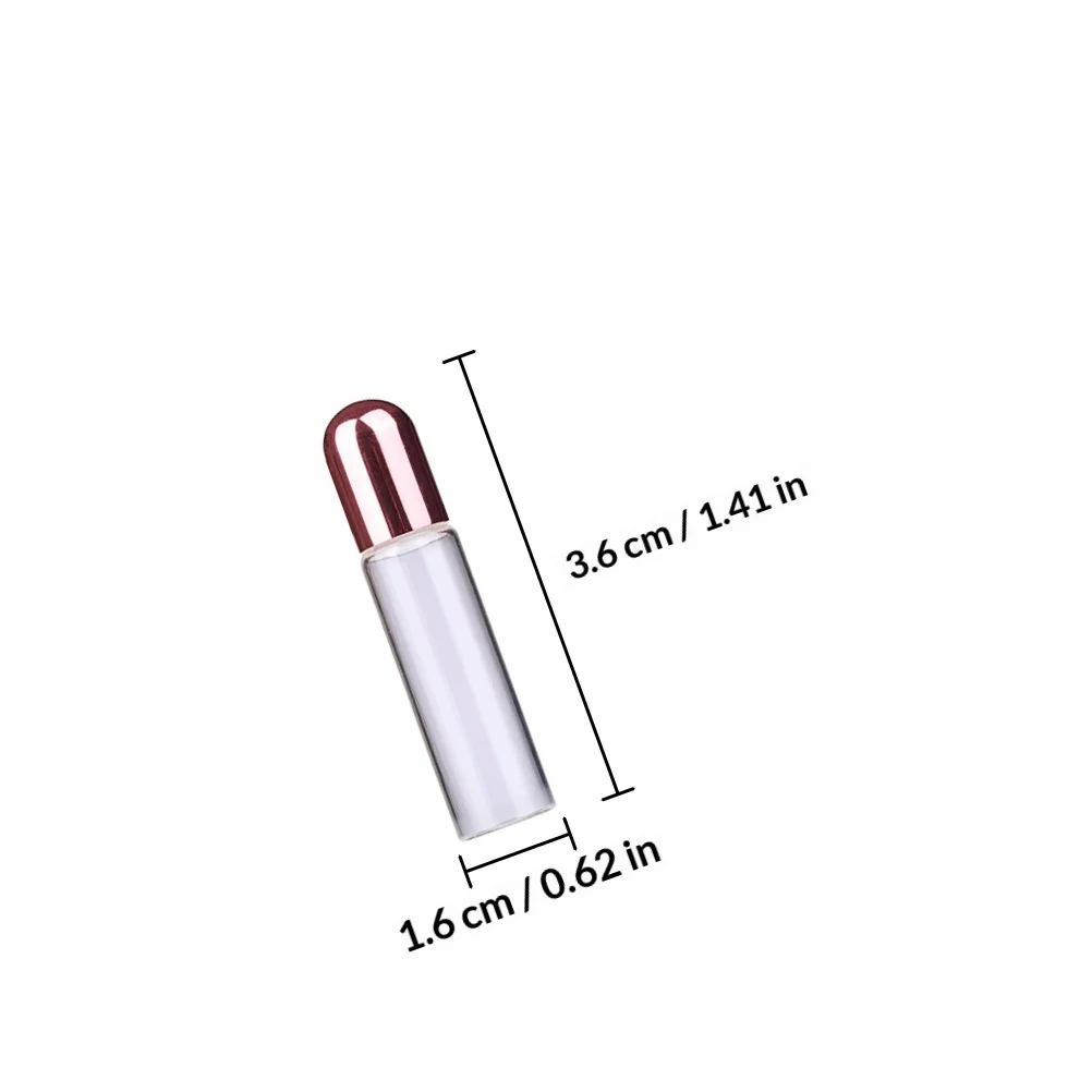 Bottiglie a rullo in vetro trasparente da 10 pezzi Dispenser di olio essenziale da 1 ml con parte superiore roll-on per contenitore sottopacchetto per la cura del viso e del corpo riutilizzabile