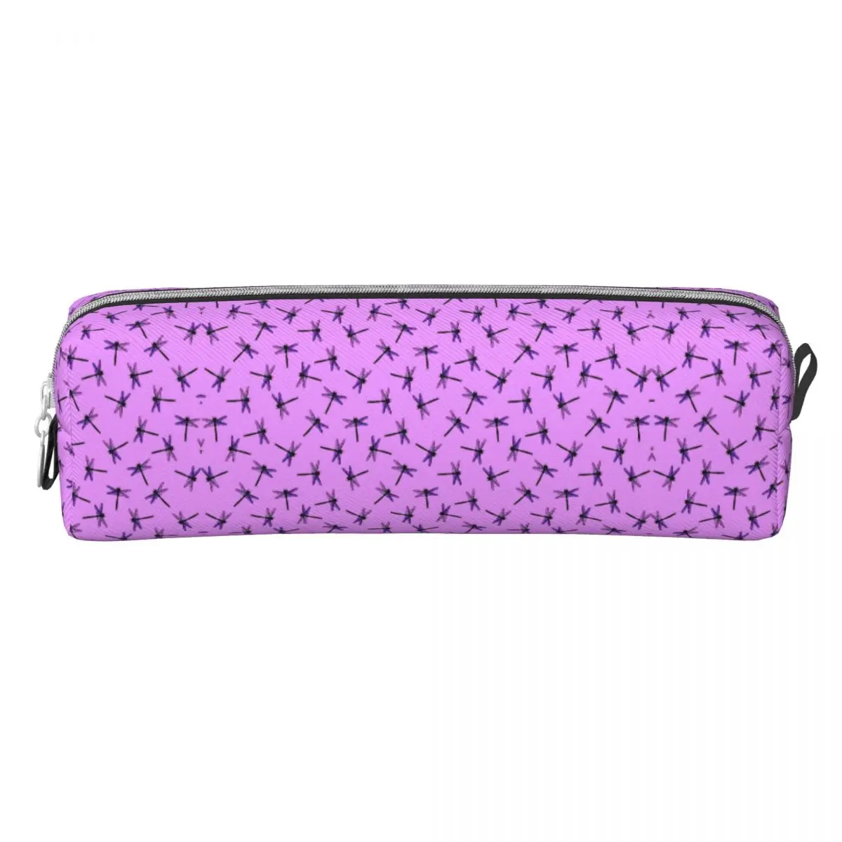 Vintage Dragonfly Pencil Case Amethyst Purple Zip Pencil Box Girls Boys Aesthetic Portable Back To School Pencil Cases Supplies