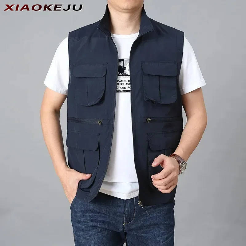 

Leather Vest Jackets Men Waterproof Windbreaker Coats Men's Pockets Mens MAN and Large Hunting Size Motorcyclist Vests Coat Work